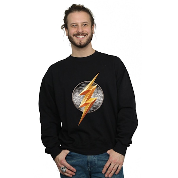 DC Comics Justice League Movie Flash Emblem Sweatshirt L B Black L