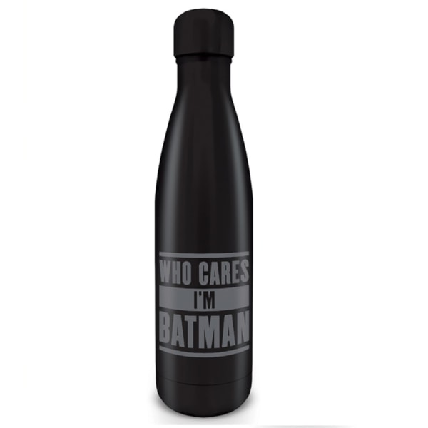 Batman Who Cares Im Batman Metallisk Termosflaska En Storlek Svart Black One Size