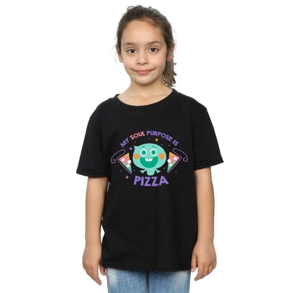 Disney Girls Soul 22 Soul Purpose Is Pizza Cotton T-shirt 7-8 Y Black 7-8 Years