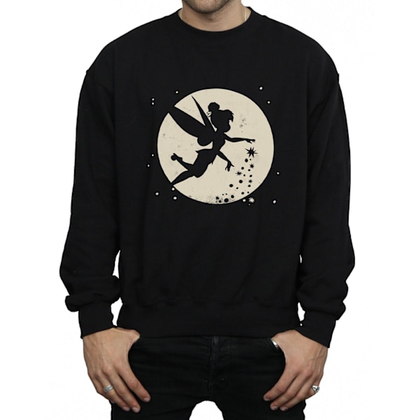 Disney Mens Tinkerbell Moon Cropped Sweatshirt M Svart Black M