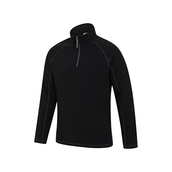 Mountain Warehouse Ashbourne II Fleece Tröja med Halv Dragkedja Herr XXS Bl Black XXS
