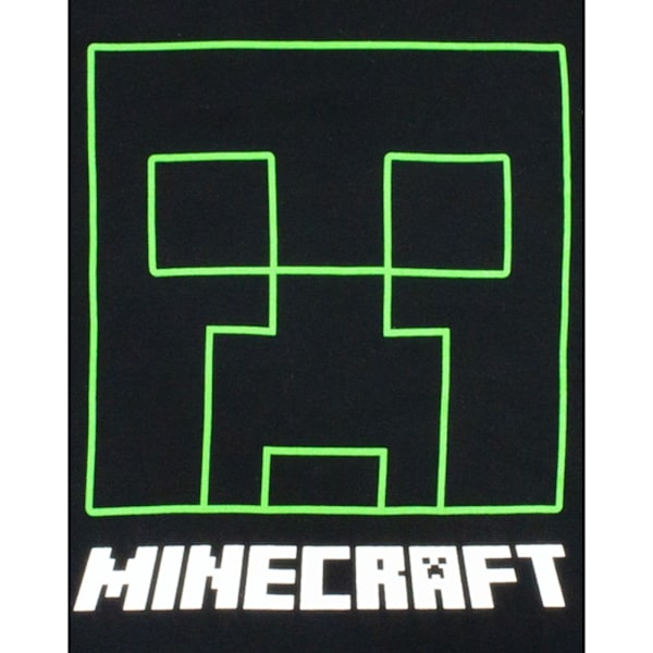 Minecraft Creeper Face Sweatshirt för pojkar 11-12 år Svart Black 11-12 Years