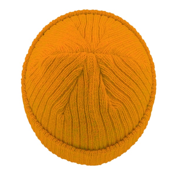 Atlantis Unisex Docker Short Beanie Med Uppvik En Storlek Gul Yellow One Size