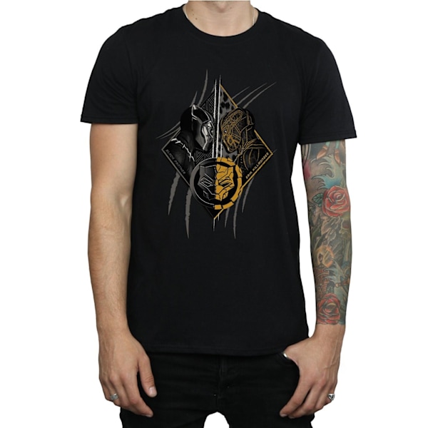 Marvel Herr Svart Panter Vs Killmonger T-shirt M Svart Black M