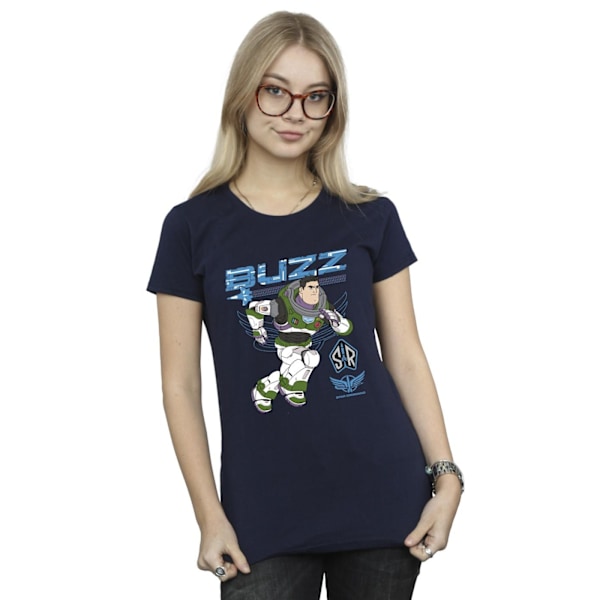 Disney Dam/Kvinnor Lightyear Buzz Run To Action Bomull T-Shir Navy Blue S