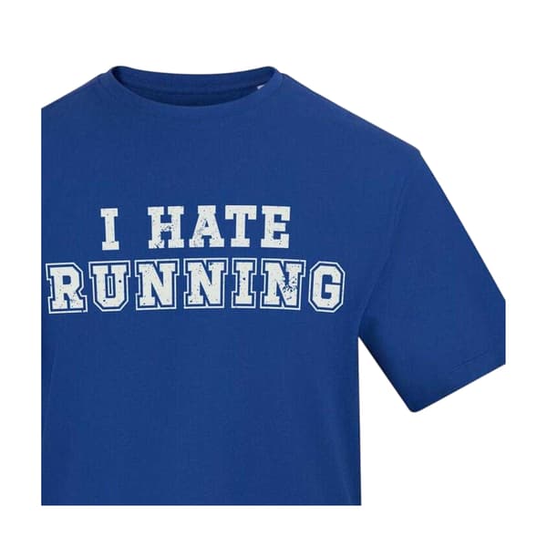 AWD Herr T-shirt \"Jag hatar att springa\" S Blå Blue S