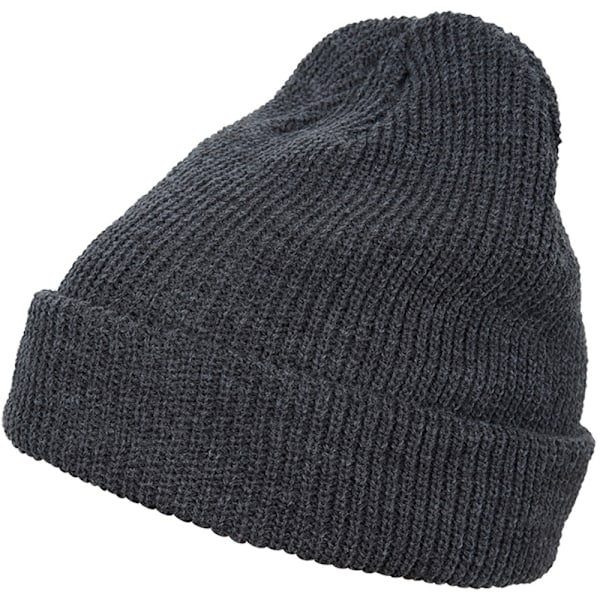 Flexfit Unisex Lång Stickad Mössa One Size Mörkgrå Dark Grey One Size
