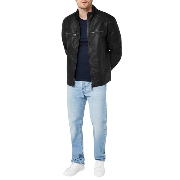 Firetrap Herr Faux Läder Bikerjacka L Svart Black L