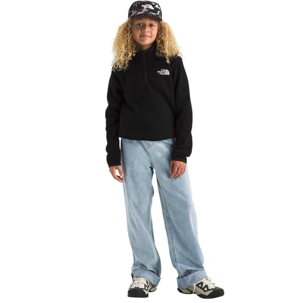 The North Face Barn/Kids Flex Quarter Zip Base Layer Top 1 Graphic Black 12 Years
