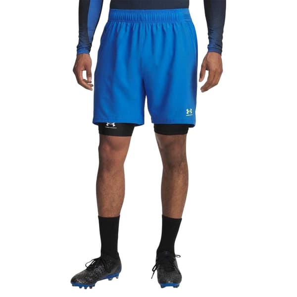 Under Armour Herr Challenger Pro 2 i 1 Shorts S S Blå/Gul Blue/Yellow S S