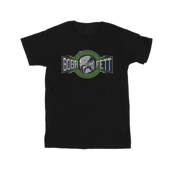 Star Wars: The Book Of Boba Fett Girls New Outlaw Boss Bomull T-shirt Black 5-6 Years