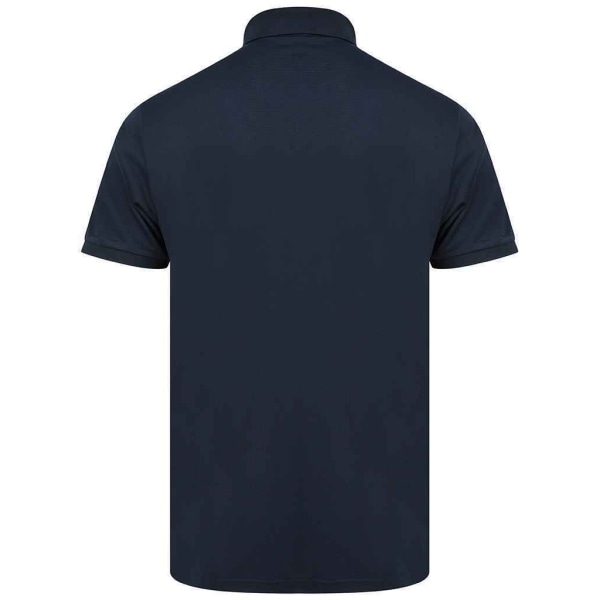 Henbury Piqu Polo Shirt för män XXL Marinblå Navy XXL