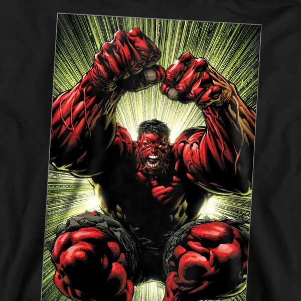 Marvel Unisex Vuxen Red Hulk Attack Sweatshirt M Svart Black M