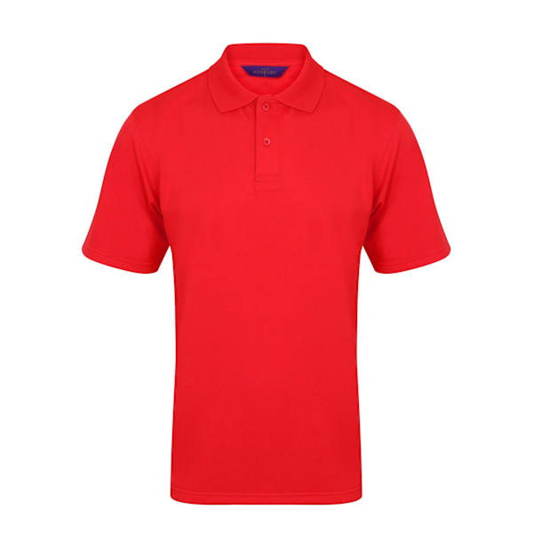 Henbury Coolplus® Pikétröja för män 3XL Röd Red 3XL