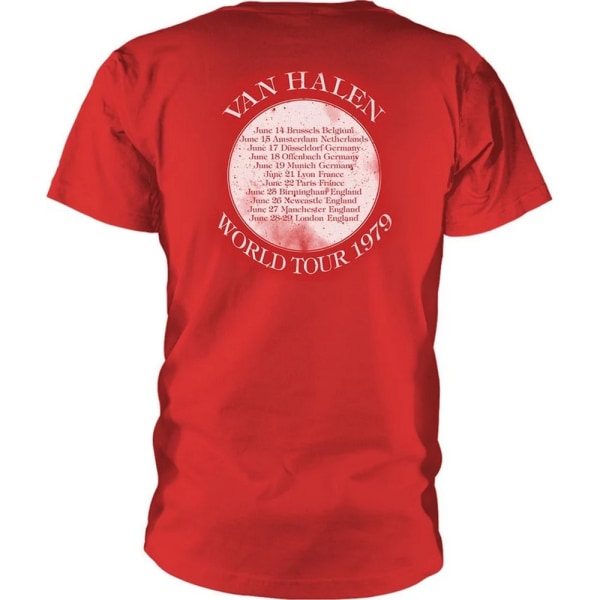 Van Halen Unisex Vuxen 1979 Tour T-Shirt L Röd Red L