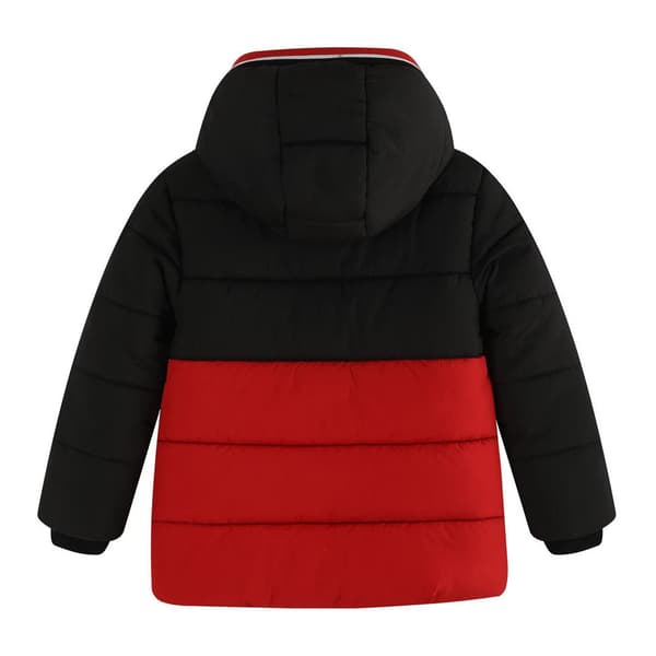 Spider-Man Barn Tvåfärgad Pufferjacka 5-6 År Svart Black/Red 5-6 Years