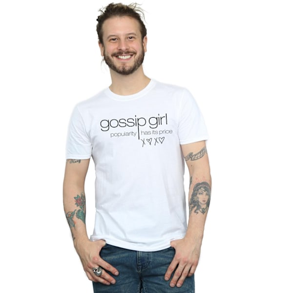 Gossip Girl Mens Popularity Has It´s Price T-Shirt L Vit White L