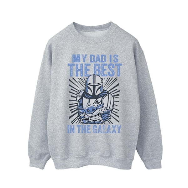 Star Wars Mandalorian Bästa Pappa Sweatshirt M Sports Grey Sports Grey M