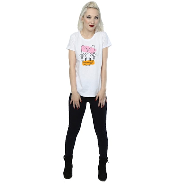 Disney Dam/Kvinnor Daisy Duck Huvud Bomull T-shirt S Vit White S