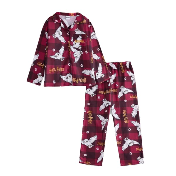 Harry Potter Flickor Karaktär Lång Pyjamas Set 9-10 År Röd Red 9-10 Years