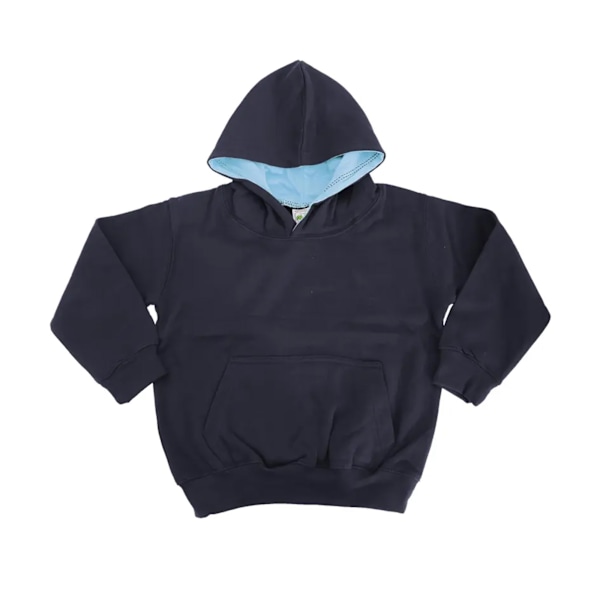Awdis Kids Varsity Hooded Sweatshirt / Hoodie / Skolkläder 12-1 New French Navy/Sky Blue 12-13