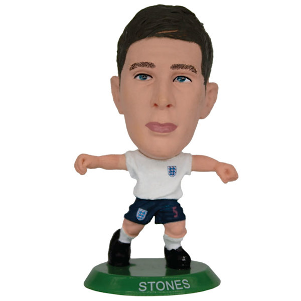 England FA John Stones SoccerStarz Fotbollsfigur En Storlek W White/Navy Blue/Green One Size