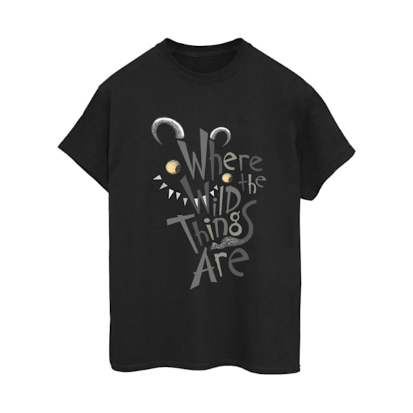 Where The Wild Things Are Dam T-shirt i bomull för kvinnor/damer Black 3XL