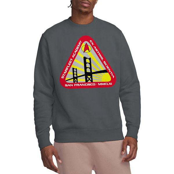 Star Trek Unisex Vuxen Starfleet Academy Sweatshirt XL Kolgrå Charcoal XL