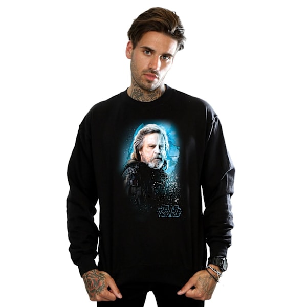 Star Wars The Last Jedi Luke Skywalker Borstad Sweatshirt för Män Black L