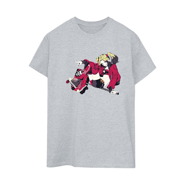 DC Comics Dam/Kvinnor Harley Quinn Rullskridskor Bomull Pojkvän Sports Grey XL