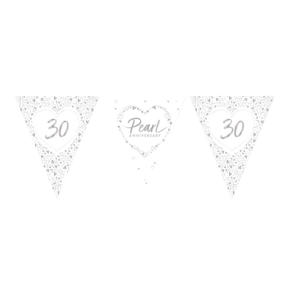 Creative Pearl Anniversary Paper Stämplad Bunting One Size Vit White One Size