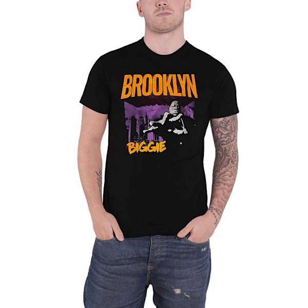 Biggie Smalls Unisex Vuxen Brooklyn T-Shirt M Svart/Orange Black/Orange M