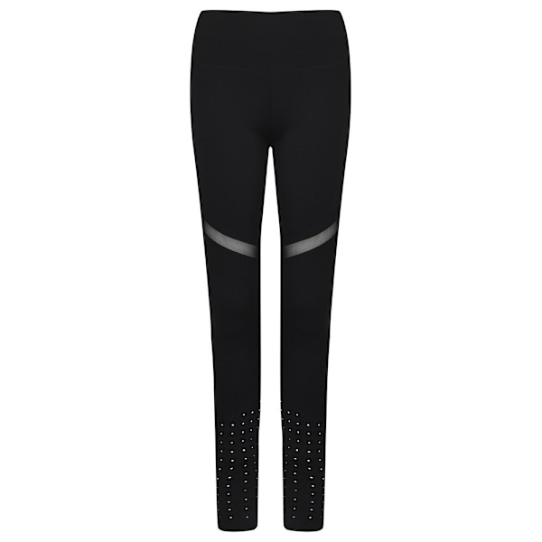 Tombo Dam/Kvinnor Panelade Leggings 14 UK Svart Black 14 UK