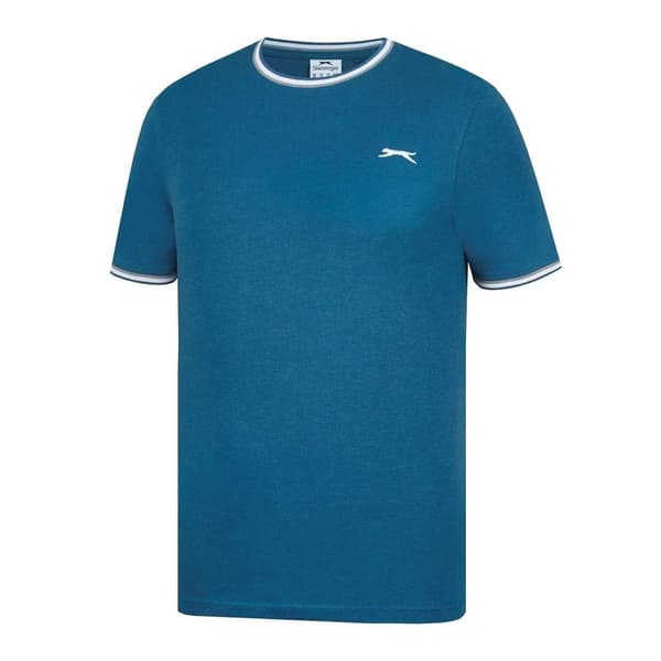 Slazenger T-shirt i bomull för män S Teal Teal S