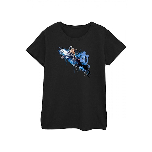 Marvel Avengers Dam/Kvinnor Thor Splash T-Shirt M Svart Black M