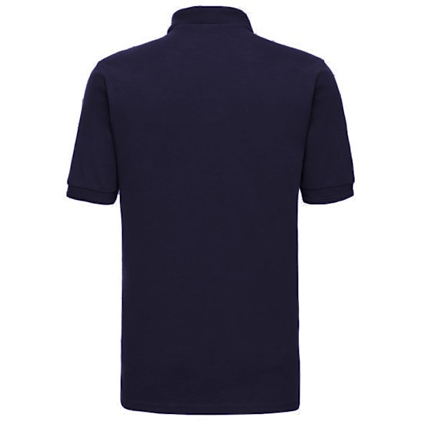 Russell Herr Poloshirt mit Rippkragen und -manschetten, Kurzarm, 3XL F French Navy 3XL