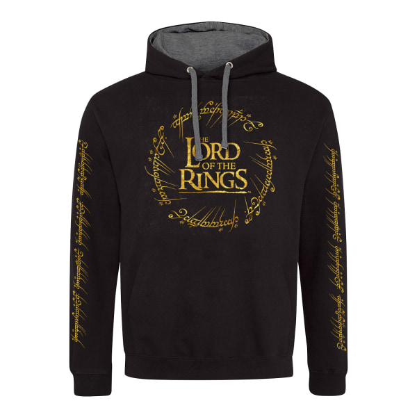 Lord Of The Rings Unisex Adult Guld Foil Hoodie S Svart Black S