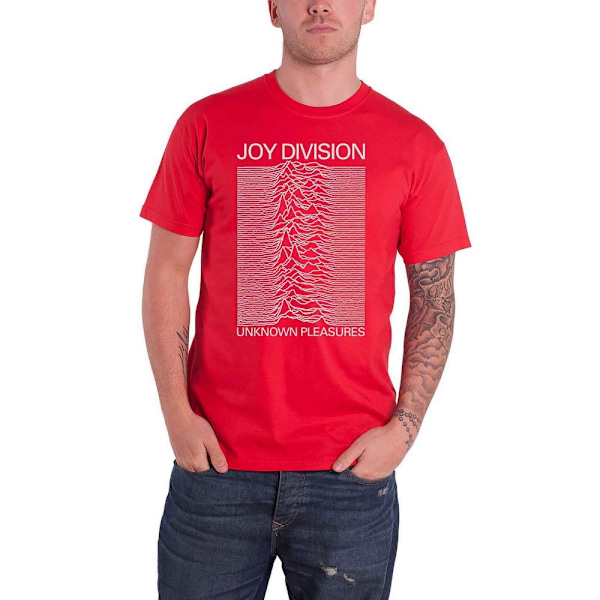 Joy Division Unisex Vuxen Unknown Pleasures Bomulls T-Shirt L Re Red L