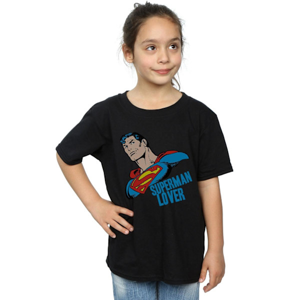 DC Comics Girls Superman Lover Bomull T-shirt 5-6 år Svart Black 5-6 Years