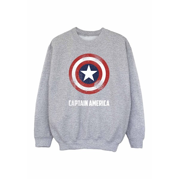 Captain America Boys Shield Sweatshirt 12-13 år Sports Grey Sports Grey 12-13 Years