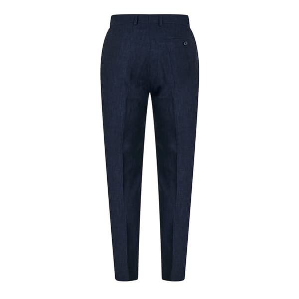 Without Prejudice Herr Linne Smala Sommarbyxor 38R Marinblå Navy 38R