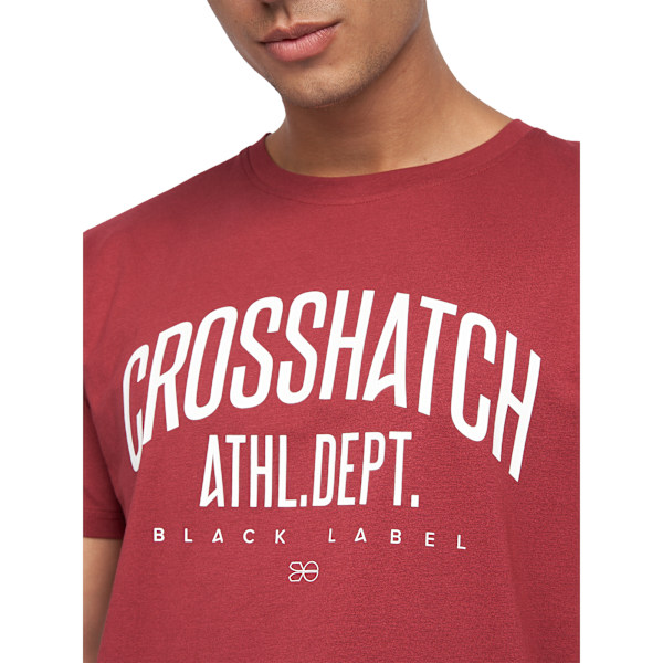 Crosshatch Oldskool T-shirt för män (2-pack) S Röd/Grå Red/Grey S