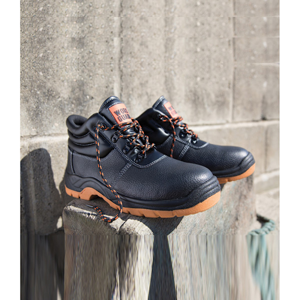 Result Work-Guard Defence SBP Vattentäta Säkerhetskängor i Läder för Herrar Black/Orange 8