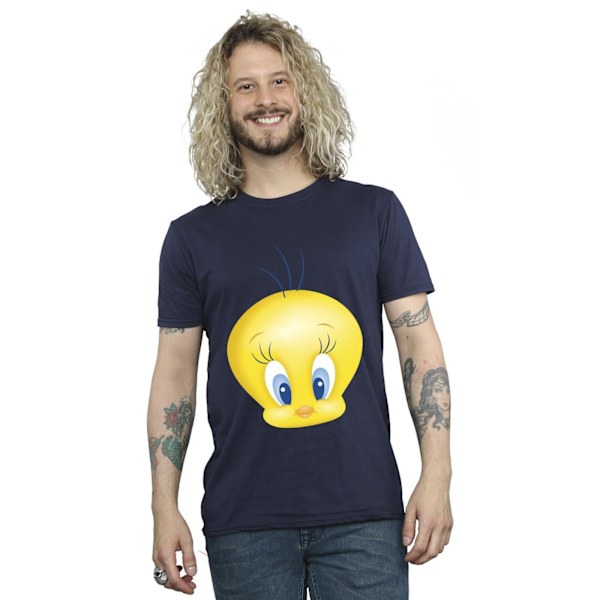 Looney Tunes Tweety Face T-shirt för män, 5XL, marinblå Navy Blue 5XL