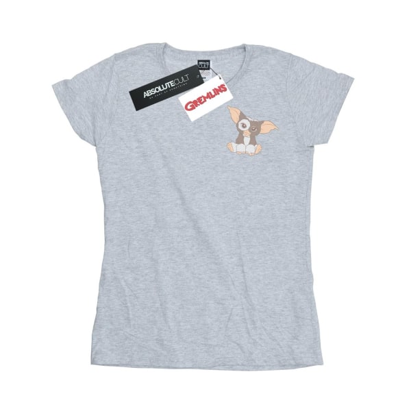 Gremlins Dam/Kvinnor Gizmo Bröst Bomull T-Shirt S Sports Grå Sports Grey S