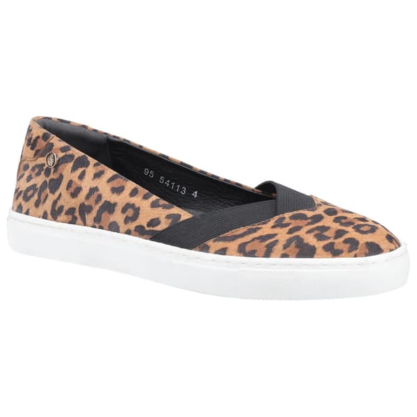 Hush Puppies Dam/Dam Tiffany Leopardmönstrade mockaskor i mocka 4 Brown 4 UK