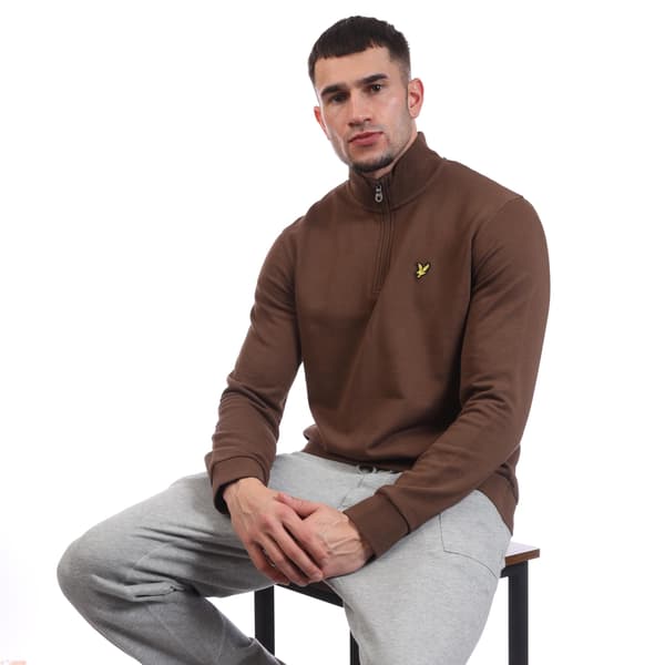 Lyle & Scott Herr Loopback Quarter Zip Tröja XS Brun Brown XS