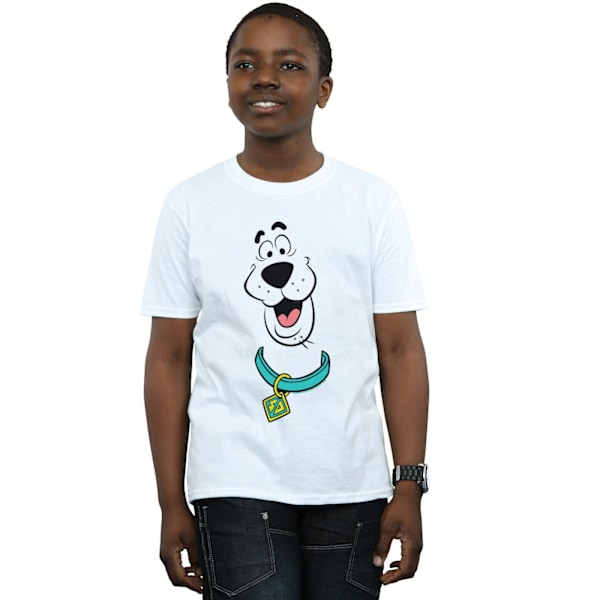 Scooby Doo Boys Big Face T-Shirt 12-13 år Vit White 12-13 Years