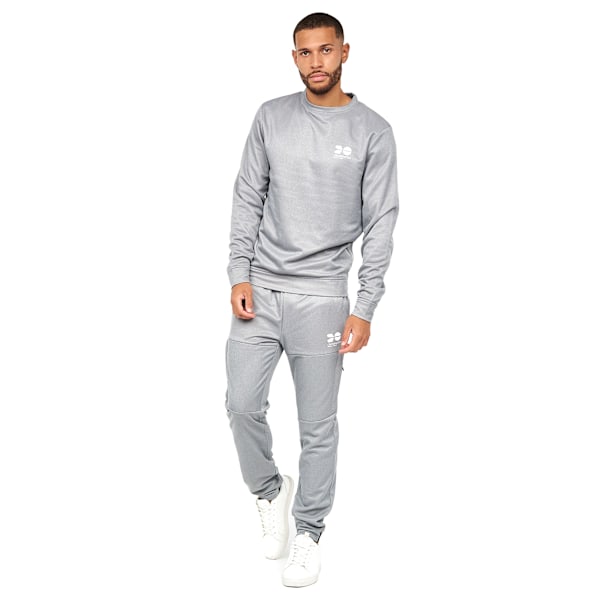 Crosshatch Langtons Crew Neck Track Top M Charcoal för män Charcoal M