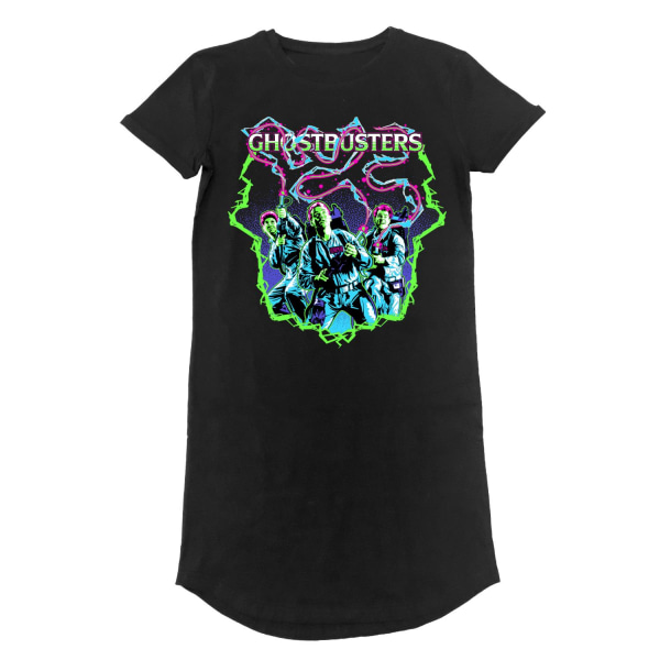Ghostbusters Dam/Dam Arcade Neon T-Shirt Klänning L Svart Black L
